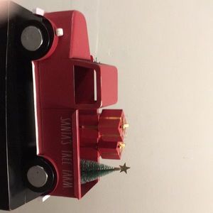 Rae Dunn Santa’s tree farm metal truck